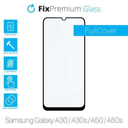FixPremium FullCover Glass - Kaljeno Steklo za Samsung Galaxy A30, A30s, A50 in A50s