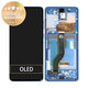 Samsung Galaxy S20 Plus G985F - LCD zaslon + steklo na dotik + okvir (Aura Blue) - GH82-22134H, GH82-22145H Genuine Service Pack