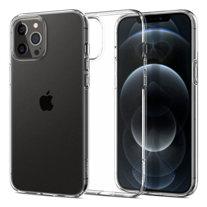 Spigen - Ovitek Liquid Crystal za iPhone 12 i 12 Pro, Crystal Clear