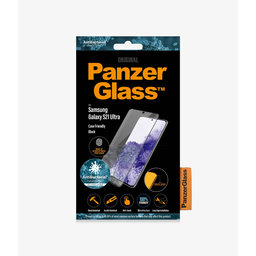 PanzerGlass - Kaljeno Steklo Case Friendly AB za Samsung Galaxy S21 Ultra, Fingerprint komp., črn