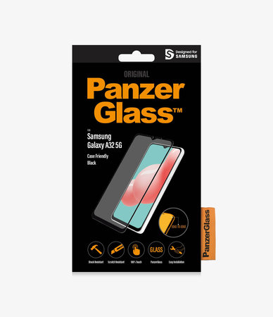 PanzerGlass - Kaljeno Steklo Case Friendly za Samsung Galaxy A32 5G, črn