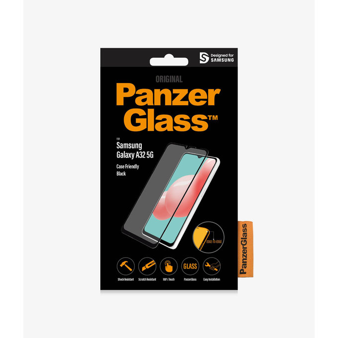 PanzerGlass - Kaljeno Steklo Case Friendly za Samsung Galaxy A32 5G, črn