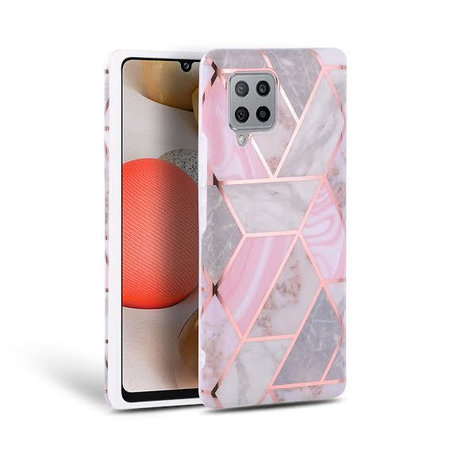 Tech-Protect - Ovitek Marmor za Samsung Galaxy A42 5G, roza