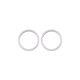 Apple iPhone 11, 12, 12 Mini - Stekleni okvir zadnje kamere (White) - 2 kosa