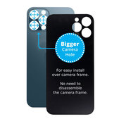 Apple iPhone 12 Pro - Steklo zadnjega ohišja s povečano odprtino za kamero (Blue)
