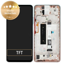 Xiaomi Mi 10T Lite 5G - LCD zaslon + steklo na dotik + okvir (Rose Gold Beach) - 5600050J1700 Genuine Service Pack