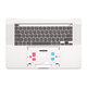 Apple MacBook Pro 16" A2141 (2019) - Zgornji okvir tipkovnice + tipkovnica US (Silver)