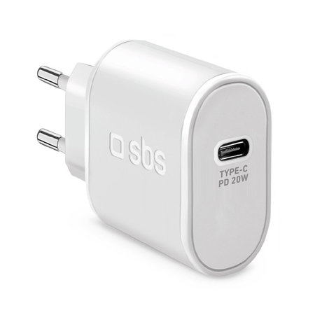 SBS - 20 W USB-C polnilni adapter, bel