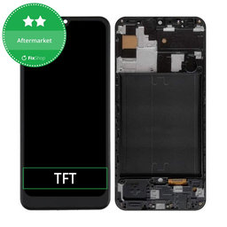 Samsung Galaxy A50 A505F - LCD zaslon + steklo na dotik + okvir (Black) TFT