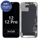 Zaslon In-Cell FHD za iPhone 12, 12 Pro, Steklo na dotik z okvirjem, FixPremium