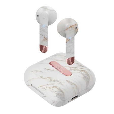 SBS - TWS Hoox brezžične slušalke s polnilno torbico 300 mAh, marmorna barva
