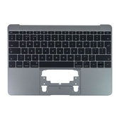 Apple MacBook 12" A1534 (Early 2015 - Mid 2017) - Zgornji okvir tipkovnice + tipkovnica UK (Space Gray)