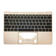 Apple MacBook 12" A1534 (Early 2015 - Mid 2017) - Zgornji okvir tipkovnice + tipkovnica US (Gold)