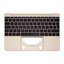 Apple MacBook 12" A1534 (Early 2015 - Mid 2017) - Zgornji okvir tipkovnice + tipkovnica UK (Gold)