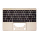 Apple MacBook 12" A1534 (Early 2015 - Mid 2017) - Zgornji okvir tipkovnice + tipkovnica UK (Gold)