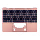 Apple MacBook 12" A1534 (Early 2015 - Mid 2017) - Zgornji okvir tipkovnice + tipkovnica US (Rose Gold)