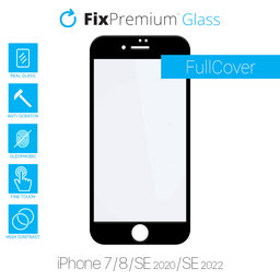 FixPremium FullCover Glass - Kaljeno Steklo za iPhone 7, 8, SE 2020 in SE 2022