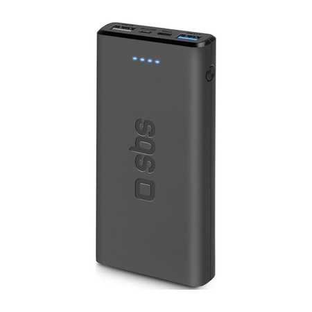 SBS - PowerBank 10 000 mAh, 2x USB, 2,1A, črna