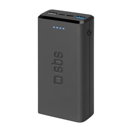 SBS - PowerBank 20 000 mAh, 2x USB, 2,1A, črna