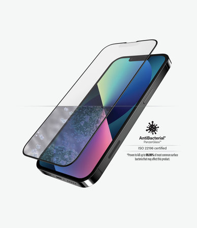 PanzerGlass - Tempered Glass Case Friendly Anti-Glare AB za iPhone 13, 13 Pro in 14, črna