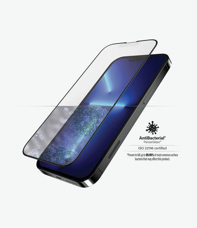 PanzerGlass - Kaljeno Steklo Case Friendly Anti-Glare AB za iPhone 13 Pro Max in 14 Plus, črn