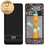 Samsung Galaxy A12 A127F, A032F - LCD zaslon + steklo na dotik + okvir (Black) - GH82-26485A, GH82-26486A Genuine Service Pack