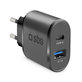 SBS - 10 W USB polnilec, USB-C, črn