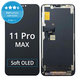 Zaslon Soft OLED za iPhone 11 Pro Max, Steklo na dotik z okvirjem, FixPremium