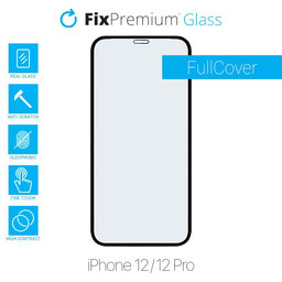 FixPremium FullCover Glass - Kaljeno Steklo za iPhone 12 in 12 Pro