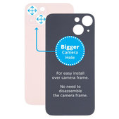 Apple iPhone 13 - Steklo zadnjega ohišja s povečano odprtino za kamero (Pink)