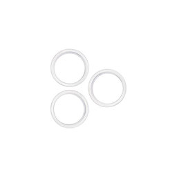 Apple iPhone 13 Pro, 13 Pro Max - Stekleni okvir zadnje kamere (Silver) - 3 kosi