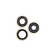 Apple iPhone 13 Pro, 13 Pro Max - Steklo zadnje kamere z okvirjem (Gold) - 3 kosi