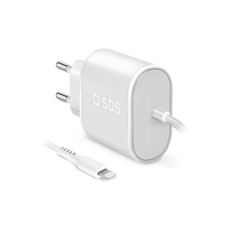 SBS - 5W polnilni adapter z Lightning, bel