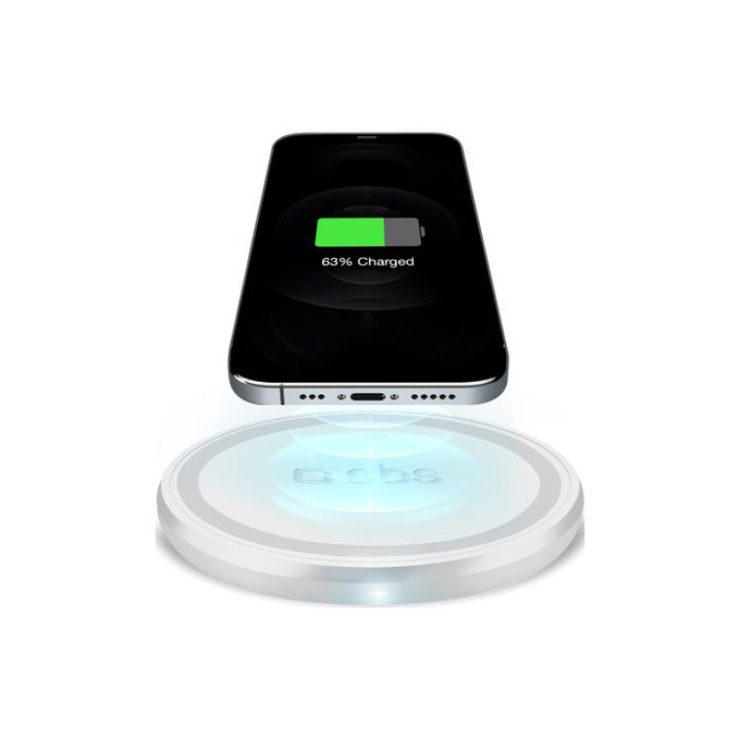 SBS - brezžični polnilec s Qi, bel