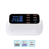 Asometech Model E - servisna polnilna postaja USB z USB 3.0 in USB-C