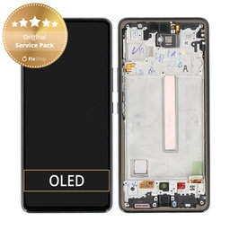 Samsung Galaxy A53 5G A536B - LCD zaslon + steklo na dotik + okvir (Awesome Black) - GH82-28024A, GH82-28025A Genuine Service Pack