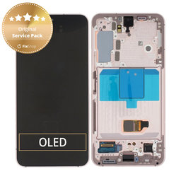 Samsung Galaxy S22 S901B - LCD zaslon + steklo na dotik + okvir (Pink Gold) - GH82-27520D, GH82-27521D Genuine Service Pack