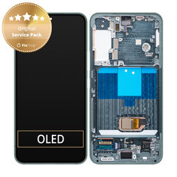 Samsung Galaxy S22 S901B - LCD zaslon + steklo na dotik + okvir (Green) - GH82-27520C, GH82-27521C Genuine Service Pack