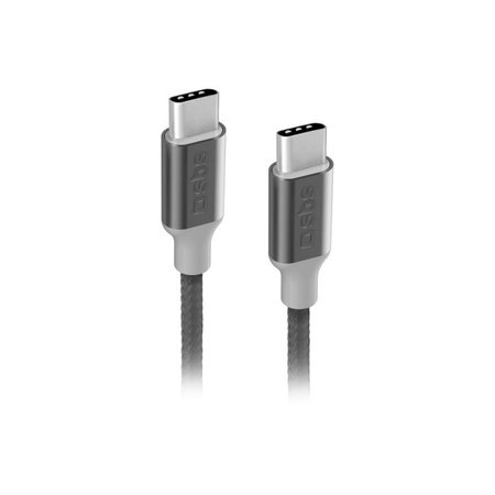 SBS - USB-C / USB-C kabel s PowerDelivery (1,5 m), črn