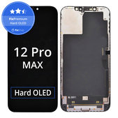 Zaslon Hard OLED za iPhone 12 Pro Max, Steklo na dotik z okvirjem, FixPremium