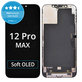 Zaslon Soft OLED za iPhone 12 Pro Max, Steklo na dotik z okvirjem, FixPremium