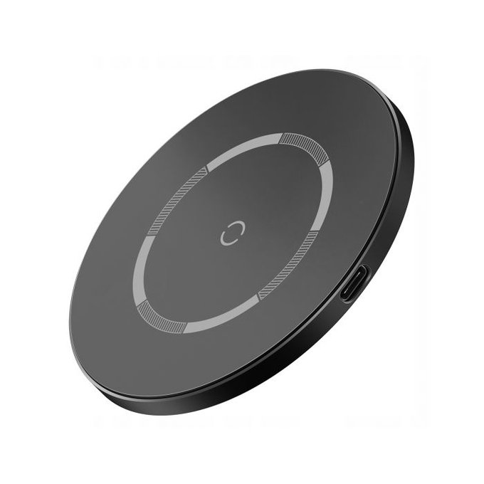 Baseus - brezžični MagSafe polnilec, 15W, črn
