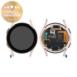 Samsung Galaxy Watch 4 40mm R865 - LCD zaslon + steklo na dotik + okvir (Pink Gold) - GH97-26411D Genuine Service Pack