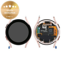 Samsung Galaxy Watch 4 40mm R865 - LCD zaslon + steklo na dotik + okvir (Pink Gold) - GH97-26411D Genuine Service Pack