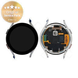 Samsung Galaxy Watch 4 44mm R870, R875 - LCD zaslon + steklo na dotik + okvir (Silver) - GH97-26410B Genuine Service Pack