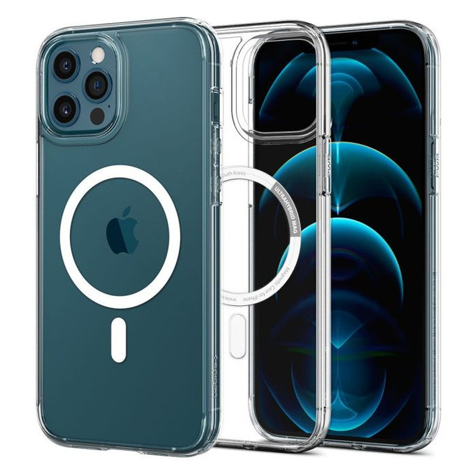 Spigen - Ovitek Ultra Hybrid z MagSafe za iPhone 12 a 12 Pro, bela