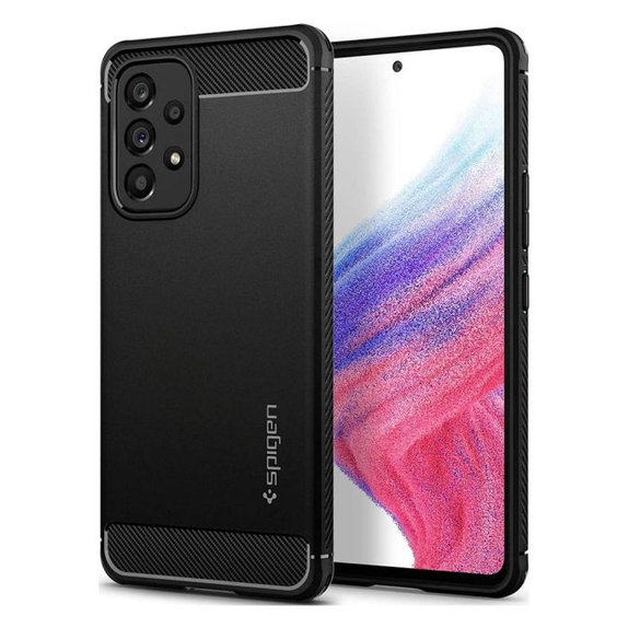 Spigen - Ovitek Rugged Armor za Samsung Galaxy A53 5G, Matte Black