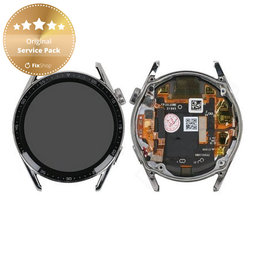 Huawei Watch GT 3 JPT-B19 46mm - LCD zaslon + steklo na dotik + okvir (srebrna) - 02354QMS Genuine Service Pack