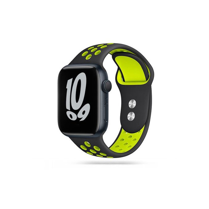 Tech-Protect - Softband pašček za Apple Watch 4, 5, 6, 7, SE (42, 44, 45mm), črna/limeta