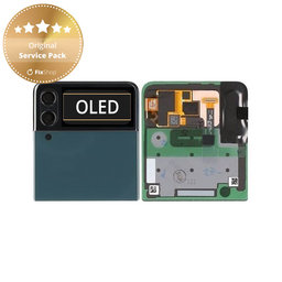 Samsung Galaxy Z Flip 3 F711B - LCD zaslon + steklo na dotik + okvir (zunanji) (Green) - GH97-26773C Genuine Service Pack